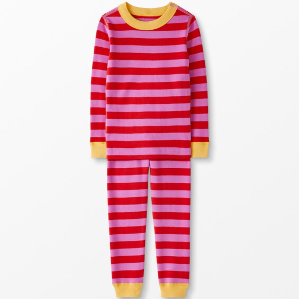 Hanna Anderson Striped Pajamas Size 8 NWT